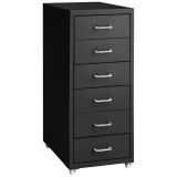 Rollcontainer aus Metall 41x28x69cm - schwarz