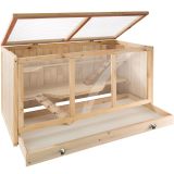 Nagerkäfig aus Holz 95x50x50cm - braun