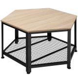 Couchtisch Norwich 86,5x75x46,5cm - Industrial Holz hell, Eiche Sonoma