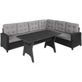Rattan Lounge Catania - schwarz