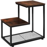 Beistelltisch Halifax 60,5x35,5x60,5cm - Industrial Holz dunkel, rustikal
