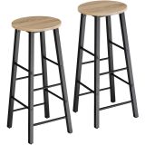 2 Barhocker Keynes - Industrial Holz hell, Eiche Sonoma