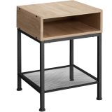 Nachttisch Harlow 40,5x40,5x59cm - Industrial Holz hell, Eiche Sonoma