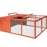 Hasenstall faltbar 159x109x55cm - braun