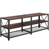 Lowboard - 141 cm, Industrial Holz dunkel, rustikal