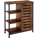 Sideboard 71x32x82cm - Industrial Holz dunkel, rustikal, Türanschlag rechts