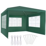 Pavillon Baraban 3x3m mit 3 Seitenteilen - grün
