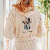 Personalisierbare Bademantel-Illustration zwei Freundinnen, Geschenk Frauen, Geschenk Freundin, Geschenk Schwester, Witzige Geschenke, Kleine Geschenke, Geschenk, Geschenkidee