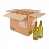 Weinflasche Burgund 75 cl, Olivengrün, Karton 12 St.
