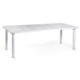 Nardi Libeccio Outdoor Tisch - bianco - Länge: 160/220 cm, Höhe: 74 cm, Tiefe: 100 cm