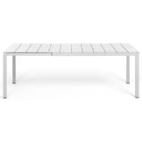Nardi Rio Alu 140 Ext. Outdoor Tisch - bianco - Länge: 140/210, Höhe: 75 cm, Tiefe: 85 cm