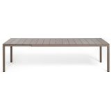 Nardi Rio Alu 210 Ext. Outdoor Tisch - tortora - Länge: 210/280 cm, Höhe: 75 cm, Tiefe: 100 cm