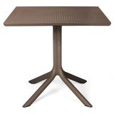 Nardi Clip80 Outdoor Tisch - tabacco - Länge: 80 cm, Höhe: 75 cm, Tiefe: 80 cm