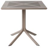 Nardi ClipX80 Outdoor Tisch - tortora - Länge: 80 cm, Höhe: 75 cm, Tiefe: 80 cm