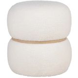 House Nordic Milford Pouf - weiß - 38x38x41 cm