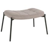 House Nordic Glasgow Fußhocker - stone - 41x61x36 cm