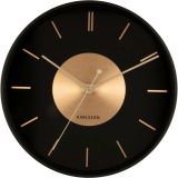 Karlsson Gold Disc Wanduhr - black - Ø 35 cm - Tiefe 4,5 cm
