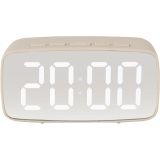 Karlsson Silver Mirror LED Oval Tischwecker - warm grey - 12 x 6 x 4 cm