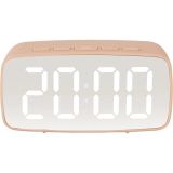 Karlsson Silver Mirror LED Oval Tischwecker - faded pink - 12 x 6 x 4 cm