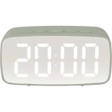 Karlsson Silver Mirror LED Oval Tischwecker - jungle green - 12 x 6 x 4 cm