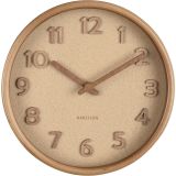 Karlsson Pure Wood Grain Wanduhr - sand brown - Ø 22 cm - Tiefe: 4,5 cm