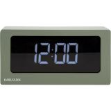 Karlsson Boxed LED Wecker - jungle green - 12,5x25x7 cm