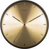 Karlsson Finesse Wanduhr - goldfarben/black case - Ø 40 cm - Tiefe: 6 cm
