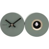 Karlsson Modern Cuckoo Wanduhr - matt jungle green - 26 x 13 x 7,2 cm