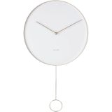Karlsson Pendulum Wanduhr - white - Ø 34 cm - Tiefe: 4 cm - Höhe mit Pendel: 62 cm