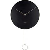 Karlsson Pendulum Wanduhr - black - Ø 34 cm - Tiefe: 4 cm - Höhe mit Pendel: 62 cm