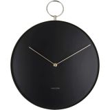 Karlsson Hook Wanduhr - black - Ø 34 cm - Tiefe: 4 cm - Höhe mit Haken: 43 cm