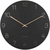 Karlsson Charm Engraved Numbers Wanduhr - black - Ø 40 cm - Tiefe: 3,5 cm