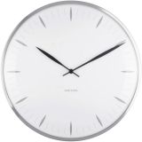 Karlsson Leaf Wanduhr - white - Ø 40 cm - Tiefe: 4 cm