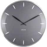 Karlsson Leaf Wanduhr - dark grey - Ø 40 cm - Tiefe: 4 cm