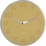 Karlsson New Original Wanduhr - mustard yellow - Ø 37,5 cm - Tiefe: 4 cm