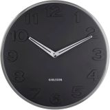 Karlsson New Original Wanduhr - black - Ø 37,5 cm - Tiefe: 4 cm