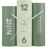 Karlsson Book Tischuhr - green - 20x20x15 cm