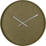 Karlsson Mr. Green Numbers Wanduhr - moss green - Ø 37,5 cm - Tiefe 6 cm