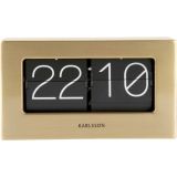 Karlsson Boxed Flip Wand- und Tischuhr - brushed goldfarben - 21 x 8,5 x 11 cm
