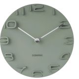 Karlsson On The Edge Wanduhr - jungle green mit Chrome-Zeiger - Ø 42 cm