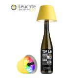 Sompex TOP 2.0 Akku-Flaschenleuchte - Lampenschirm für Bottles - gelb - Ø 12,5 cm - Höhe: 11 cm