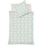 fleuresse Lech Bettwäsche-Set aus Flanell - grün - 200x200 / 2x80x80 cm