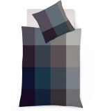 fleuresse Lech Bettwäsche-Set aus Flanell - blau - 155x200 / 80x80 cm