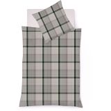 fleuresse Lech Bettwäsche-Set aus Flanell - grau - 155x200 / 80x80 cm