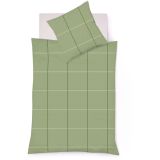 fleuresse Lech Bettwäsche-Set aus Flanell - grün - 155x200 / 80x80 cm