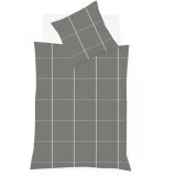 fleuresse Lech Bettwäsche-Set aus Flanell - dunkelgrau - 155x200 / 80x80 cm