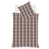 fleuresse Lech Bettwäsche-Set aus Flanell - taupe - 200x200 / 2x80x80 cm