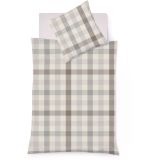 fleuresse Lech Bettwäsche-Set aus Flanell - silber - 200x220 / 2x80x80 cm