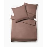 fleuresse Lech Bettwäsche-Set aus Flanell - rostbraun - 200x200 / 2x80x80 cm