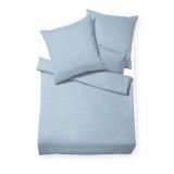 fleuresse Lech Bettwäsche-Set aus Flanell - hellblau - 155x220 / 80x80 cm